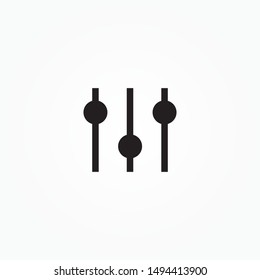 mixer equalizer icon design vector illustration