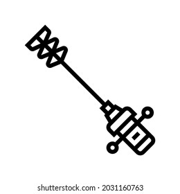mixer equipment line icon vector. mixer equipment sign. isolated contour symbol black illustration