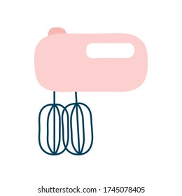 mixer flat style icon design, Cook kitchen eat and food theme Vector illustration