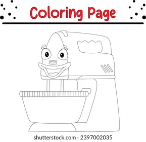 página de color de máquina de mezcla de harina