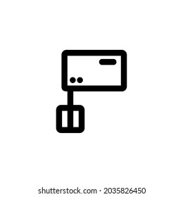 Mixer Food Vegetable Snack Yummy Monoline Symbol Icon Logo for Graphic Design UI UX and Website