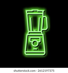 mixer gadget for prepare delicious coffee neon light sign vector. mixer gadget for prepare delicious coffee illustration
