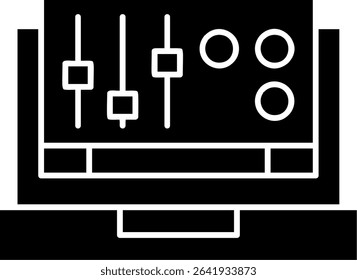 Mixer Glyph Vector Icon Design
