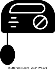 Mixer Glyph Vector Icon Design