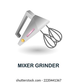 Mixer Grinder icon. 3d illustration from kitchen supplies collection. Creative Mixer Grinder 3d icon for web design, templates, infographics and more