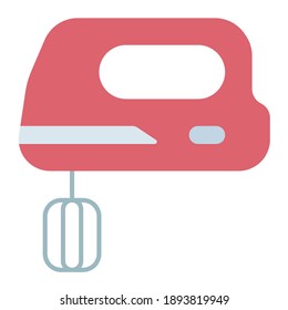 mixer hand manual using soft color and flat style