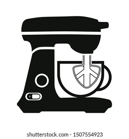 mixer icon black and isolated vector illustration