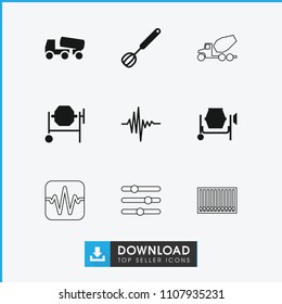 Mixer icon. collection of 9 mixer filled and outline icons such as corolla, music equalizer. editable mixer icons for web and mobile.