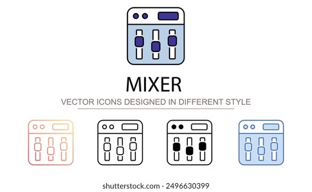 Diseño de icono de mezclador con fondo blanco