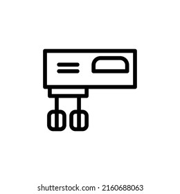 Mixer Icon. Line Art Style Design Isolated On White Background