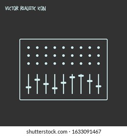 Mixer icon line element. Vector illustration of mixer icon line isolated on clean background for your web mobile app logo design.