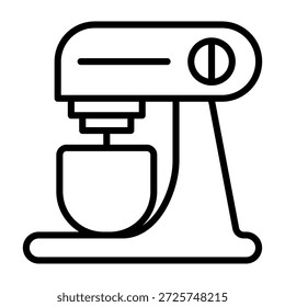 Ilustração do vetor de estilo da linha do ícone do misturador