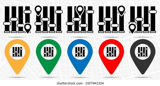 Mixer icon in location set. Simple glyph, flat illustration element of web, minimalistic theme icons