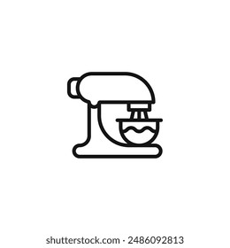 Símbolo del logotipo del icono del mezclador contorno del Vector