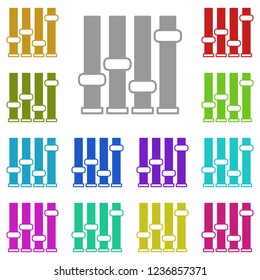 Mixer icon in multi color. Simple glyph vector of web set for UI and UX, website or mobile application