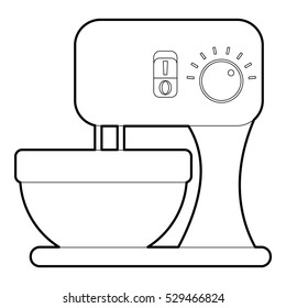 Mixer icon. Outline illustration of mixer vector icon for web