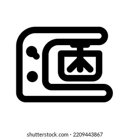 mixer icon, outline style, editable vector