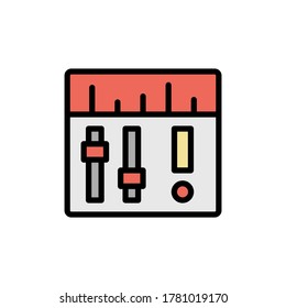 Mixer icon. Simple color with outline vector elements of rock n roll icons for ui and ux, website or mobile application