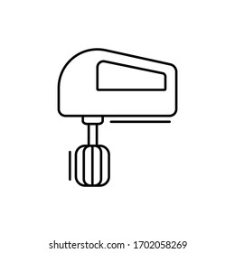 Mixer icon. Simple line, outline vector elements of kitchen object for ui and ux, website or mobile application