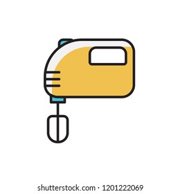 mixer icon vector. electric appliances filled outline style