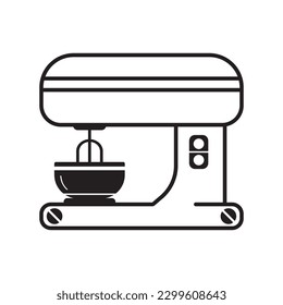 diseño del logotipo de la ilustración del vector del icono del mezclador