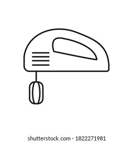 Diseño de estilos y símbolos de contorno vectorial de icono mezclador