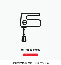 Mixer icon vector. Mixer symbol. Linear style sign for mobile concept and web design. Mixer symbol illustration. Pixel vector graphics - Vector.