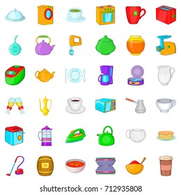 Mixer icons set. Cartoon style of 36 mixer vector icons for web isolated on white background