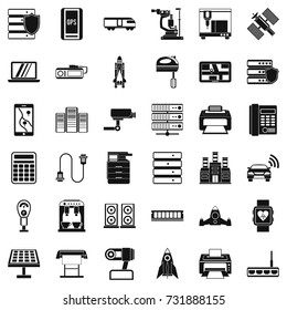 Mixer icons set. Simple style of 36 mixer vector icons for web isolated on white background