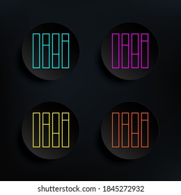 Mixer info dark badge color set icon. Simple thin line, outline vector of web icons for ui and ux, website or mobile application