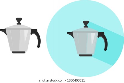 Mixer jar ,illustration, vector on white background.