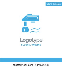 Mixer, Kitchen, Manual, Blender Blue Business Logo Template