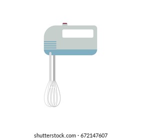 Mixer kitchen utensils isolated. device for cream churning