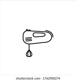 mixer line art vector icon on white background