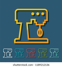 Mixer line icon, filled outline vector sign, linear style pictogram isolated on white. Symbol, logo illustration. Editable stroke. Pixel perfect