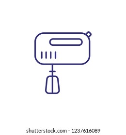 Mixer line icon. Kitchen device, blender, machine. Home appliances concept. Can be used for topics like cooking, bake, kitchenware
