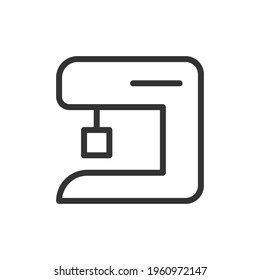 Mixer line icon, sign or symbol. Premium pictogram in trendy outline style. Mixer pixel perfect vector icon isolated on a white background. 
