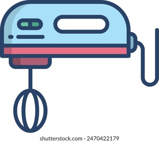 Lineare Vektorillustration des Mischers