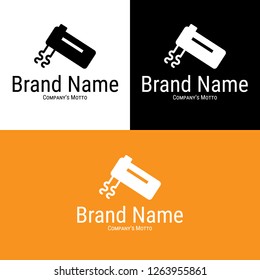 mixer logo, flat bakery design and brand concept, vector illustration 