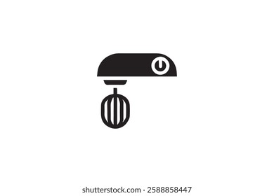 Mixer machine icon vector silhouette isolated in white background