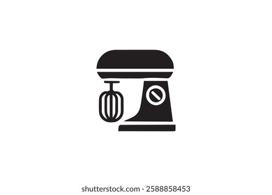 Mixer machine icon vector silhouette isolated in white background