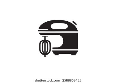 Mixer machine icon vector silhouette isolated in white background