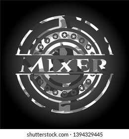 Mixer on grey camo pattern