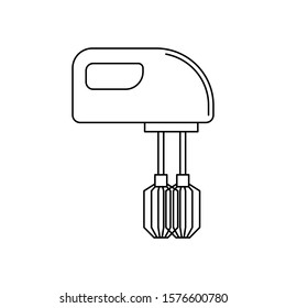 Mixer outline illustration. Kitchen tool icon for design and web.