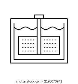 mixer plant cheese production line icon vector. mixer plant cheese production sign. isolated contour symbol black illustration