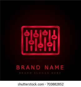 Mixer red chromium metallic logo