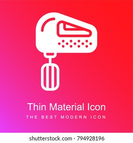 Mixer red and pink gradient material white icon minimal design
