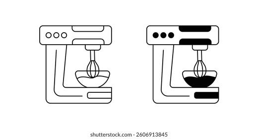 mixer set icon with white background vector stock illustration