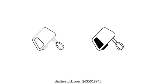 mixer set icon with white background vector stock illustration