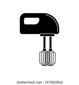 mixer silhouette. Vector kitchen tool illustration for design and web.